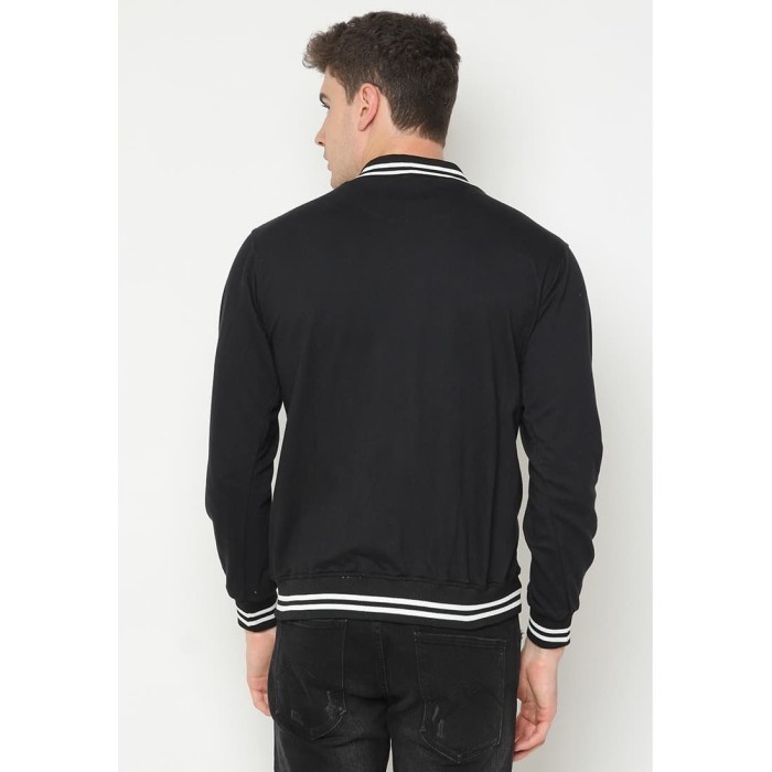 Hoodieku Jaket Varsity Hitam Pria