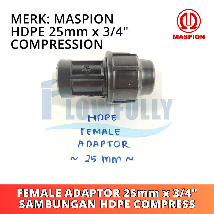 FEMALE ADAPTOR HDPE 3/4 INCH 25 MM MASPION SOCKET DRAT DALAM