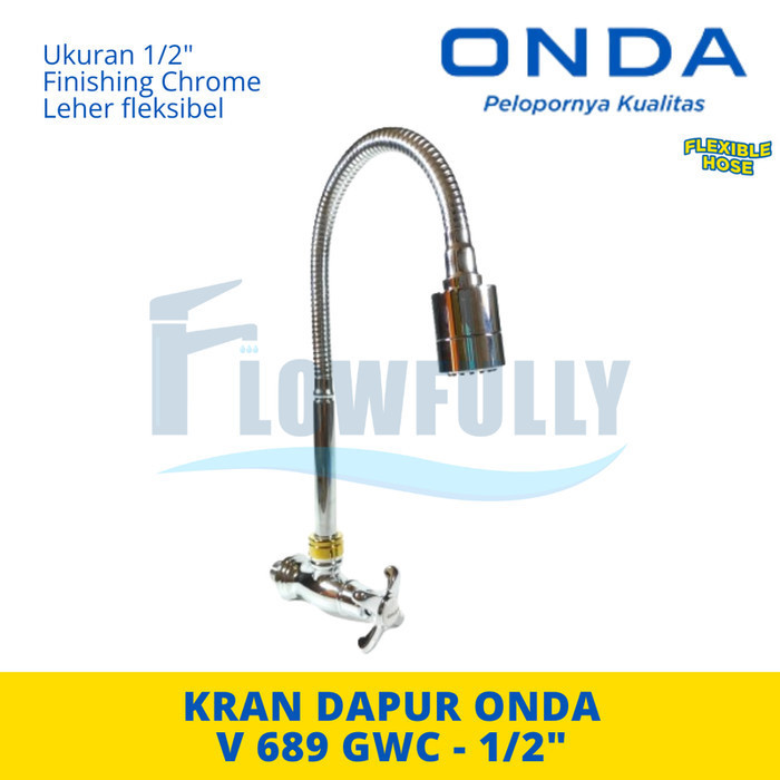 V 689 GWC ONDA KRAN AIR DAPUR LEHER FLEKSIBEL KITCHEN SINK CUCI PIRING