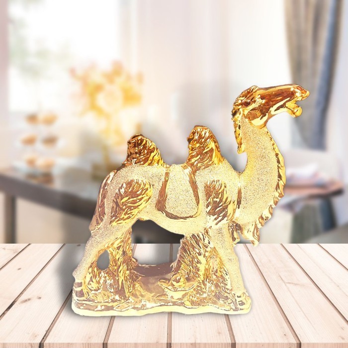 Onta Keramik pajangan Emas Camel Gold GOLDEN Coin Timur Tengah
