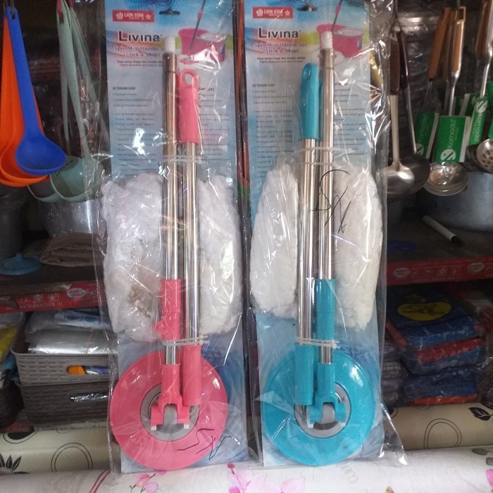 Refill set pel lantai mutar livina spin mop stik dan mop