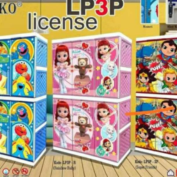lemari plastik jumbo akako karakter LP3P