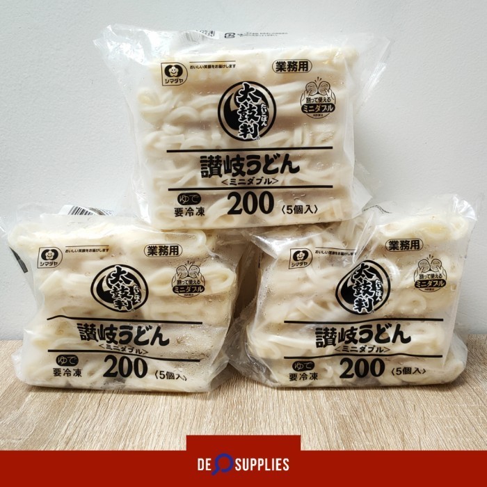 

Shimadaya Udon Frozen 1Kg / 5Pcs - Taikoban Sanuki E Basah Jepang