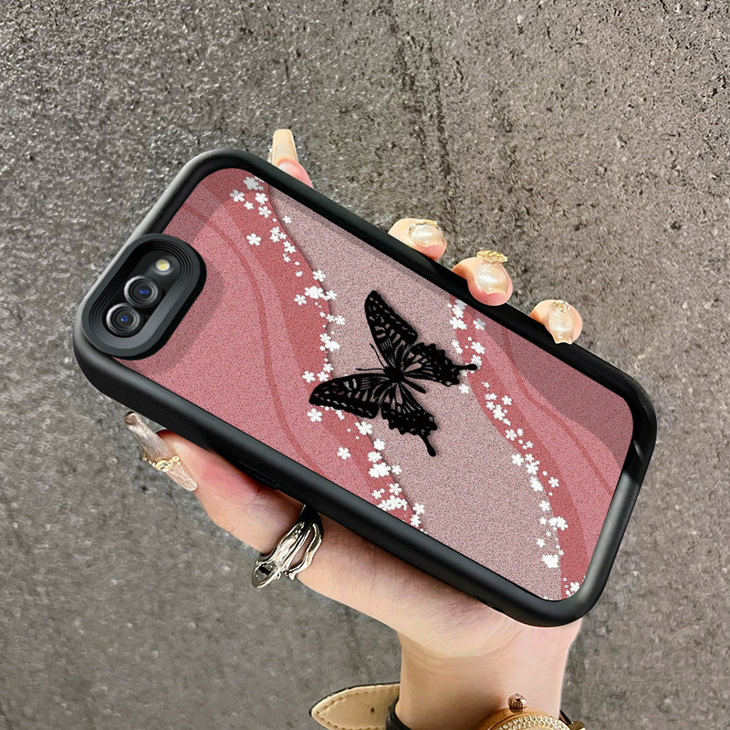 Casing Hp iPhone X Xs Xr Case lembut baru Softcase pelindung silikon casing pola kupu-kupu Kesing de