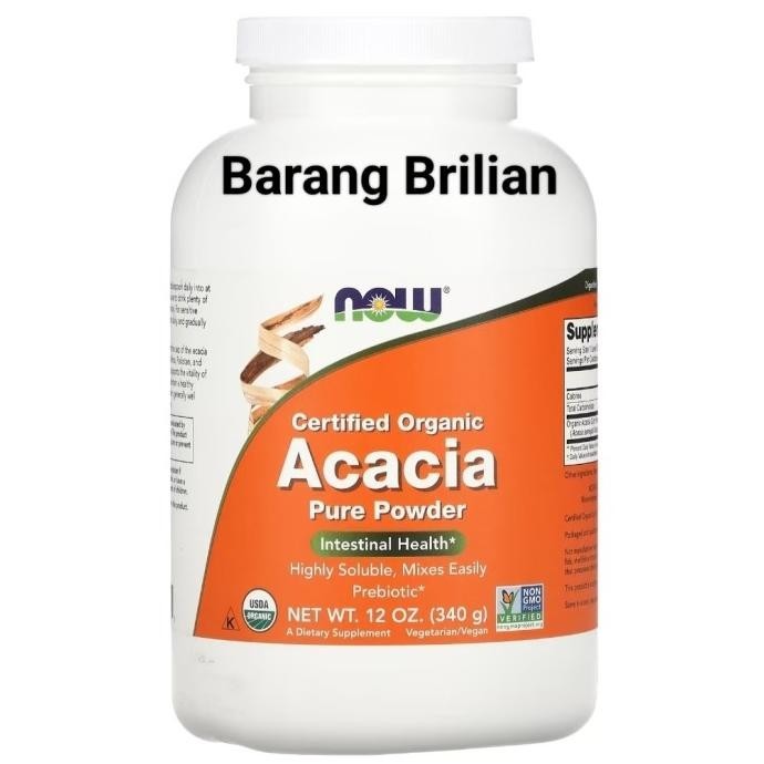 

Now Organic Acacia Pure Powder 340 Gram Ori USA