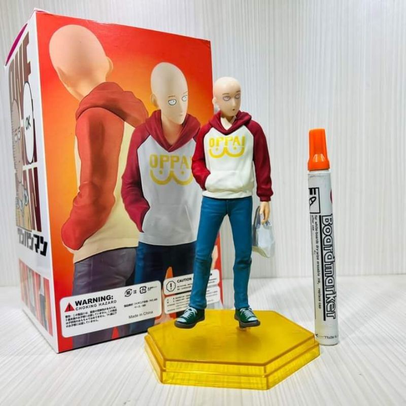 mainan static figure one punch man saitama hoodieone punch man movie manga seriesstatue detailtinggi