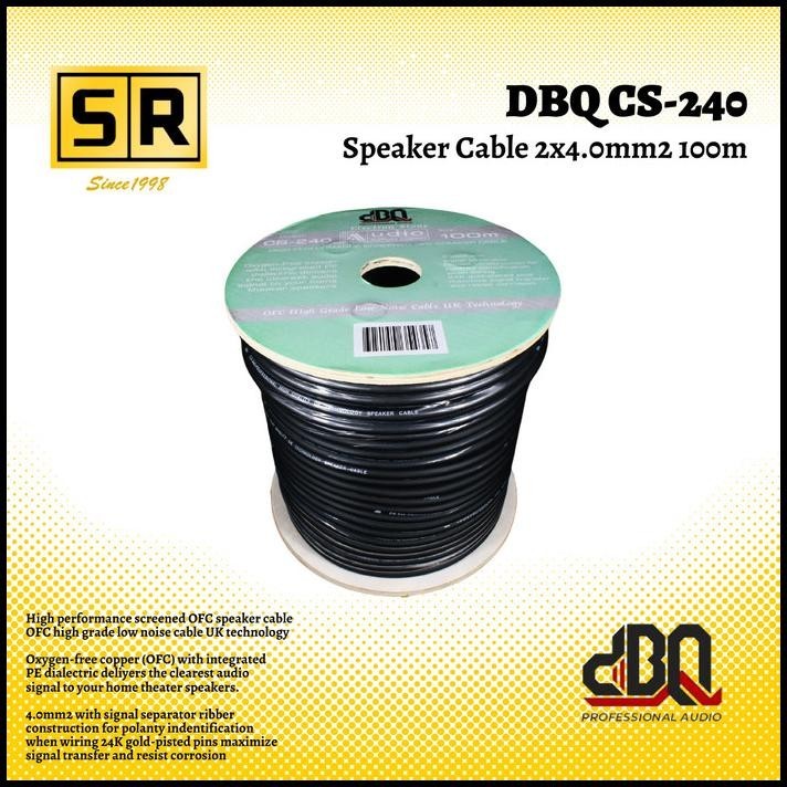 BEST DEAL SPEAKER KABEL DBQ CS-240 KABEL DBQ 2X4 KABEL DBQ FULL TEMBAGA 2 X 4 MM 