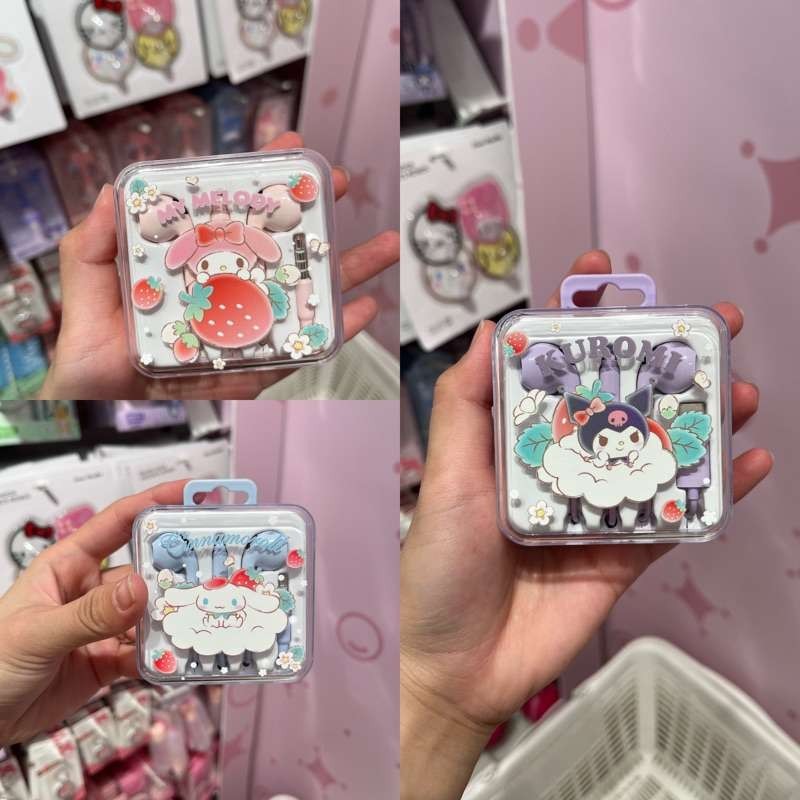 OFC Miniso My Melody Type-C in-Ear Earphones Type-C Headset Cinnamoroll Headphones Type-C Kuromi Hea
