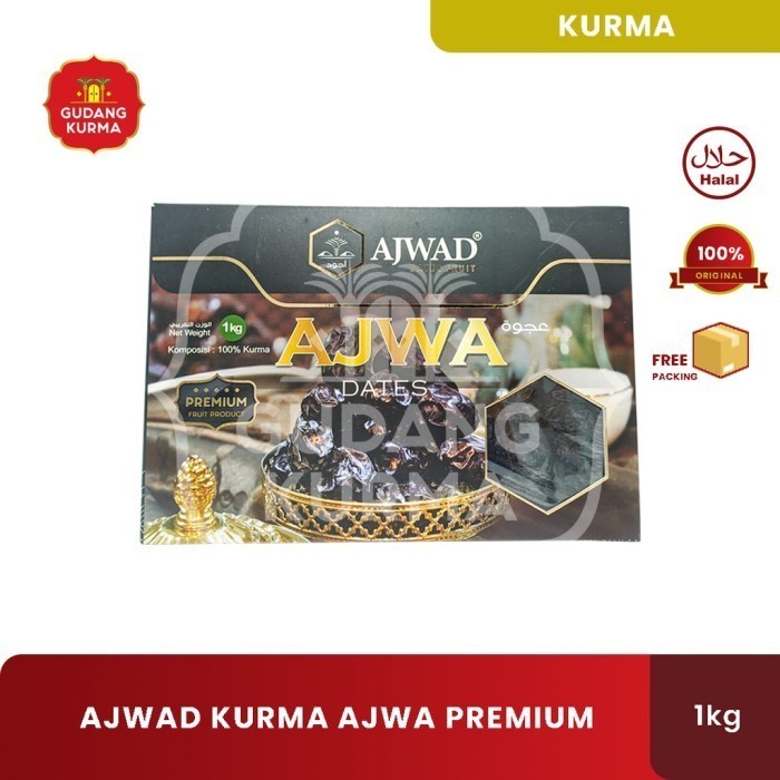 

Kurma Ajwad Kurma Ajwa Premium 1kg Kurma Kering