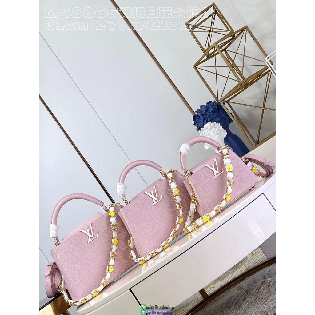 M48865 Lv capucines PM BB top-handle handbag travel keepall tote large laptop document handbag