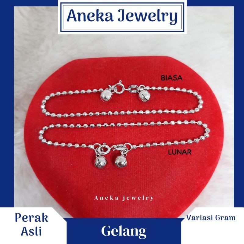 Gelang Biji Lada Putih Variasi , Perak 925