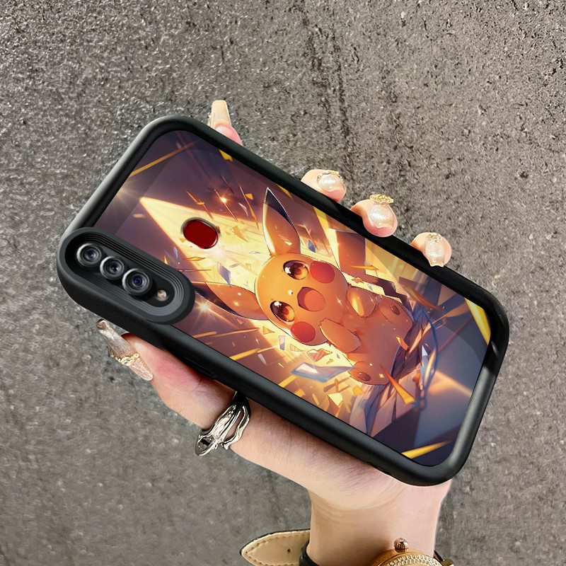 Casing Hp Samsung Galaxy A20s Case HP Pikachu pola desain baru Casing lensa kamera Softcase genggam 