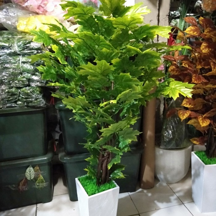 Pohon Maple Hijau Bunga Plastik/Bunga Hias/Bunga Artificial