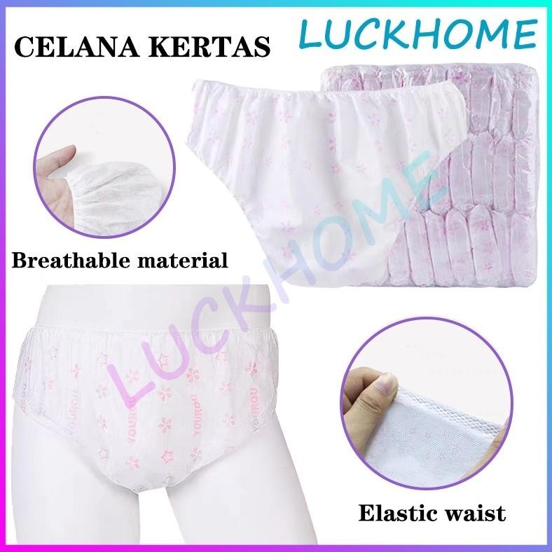 Disposable Travel Underwear CD Kertas Sekali Pakai Celana Dalam Sekali Pakai Wanita