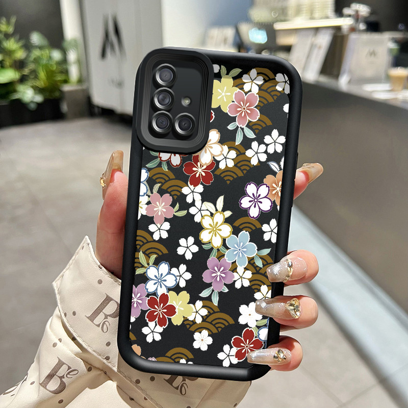 Casing Hp Samsung Galaxy A71 Case HP Silikon lembut Casing ponsel Softcase bunga anti drop Kesing