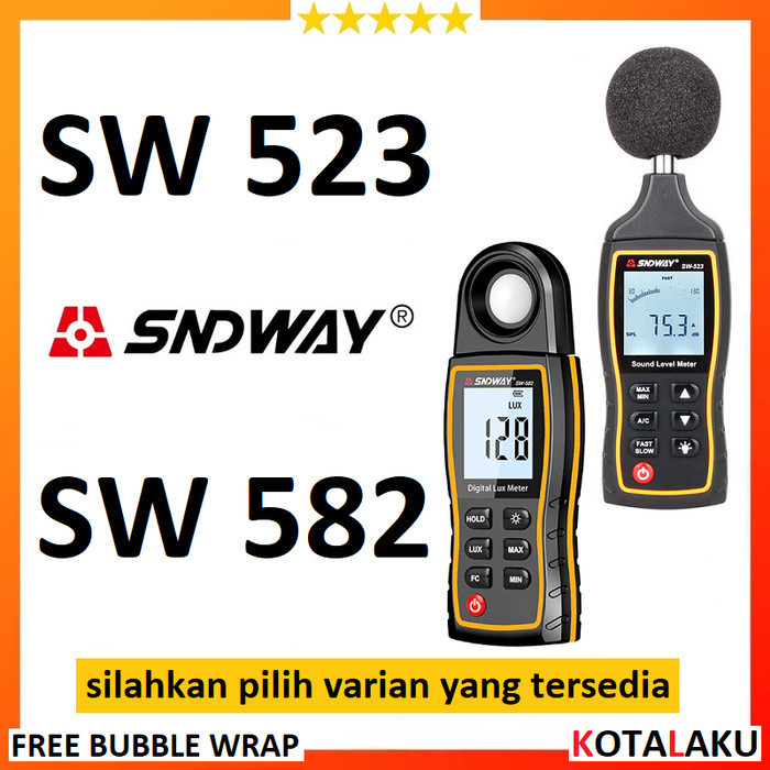 Sound Level Meter Sndway Sw 523 Digital Lux Meter Sndway Sw 582