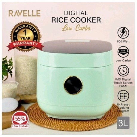 Ravelle Digital Rice Cooker 2 Liter