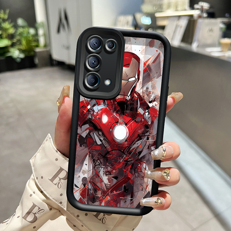 Casing Hp OPPO Reno 5 OPPO Reno 5K Case HP anti drop silikon ponsel Casing ponsel Marvel Iron Man So