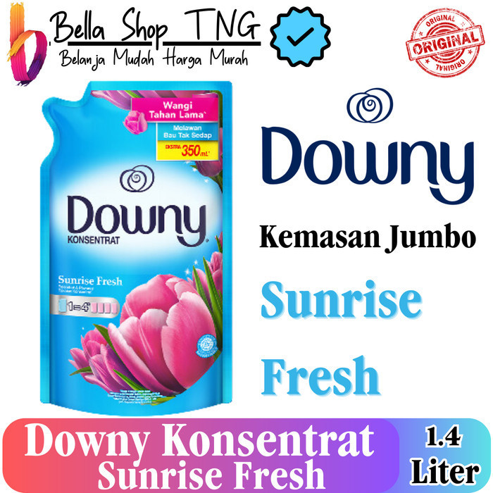 Downy Pelembut & Pewangi Pakaian Sunrise Fresh 1.4 Liter