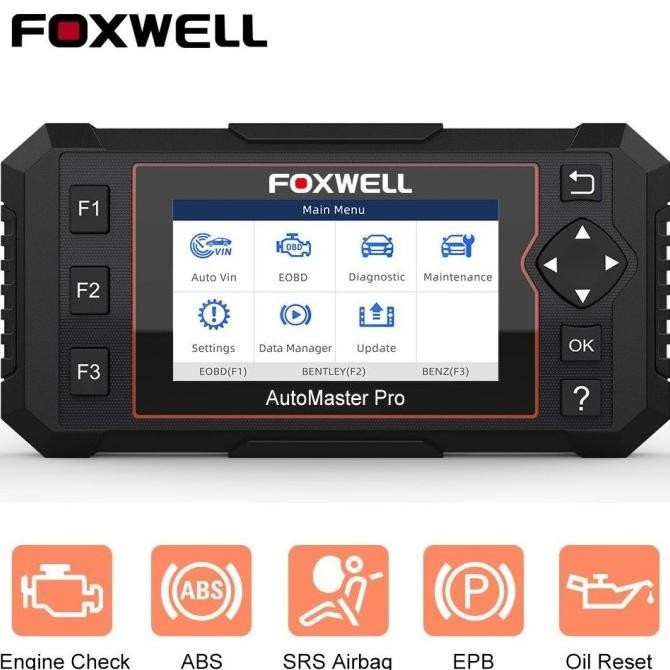 Profesional Foxwell Nt614 Elite Obd2 Scanner Mesin Mobil Abs Srs