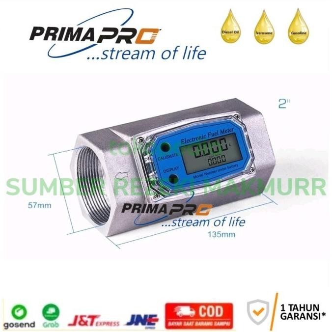 Flow Meter Turbine Digital 2" Flow Meter Digital Air/Minyak/Solar 2"
