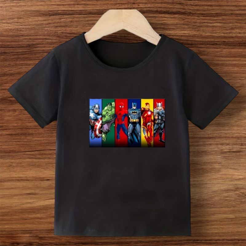 kaos anak anak marvel baris 2-10 tahun
