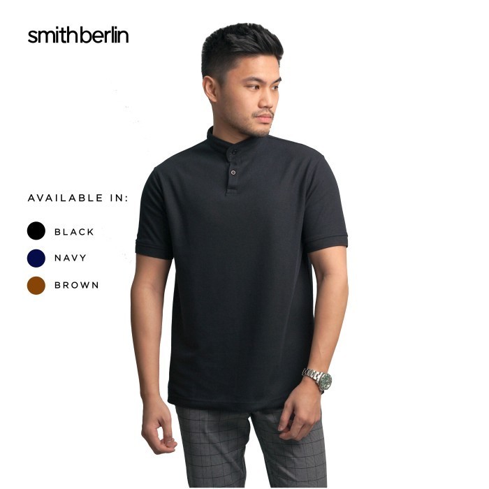 Kaos Polo Collarless Smith Berlin Hunter Slim Fit
