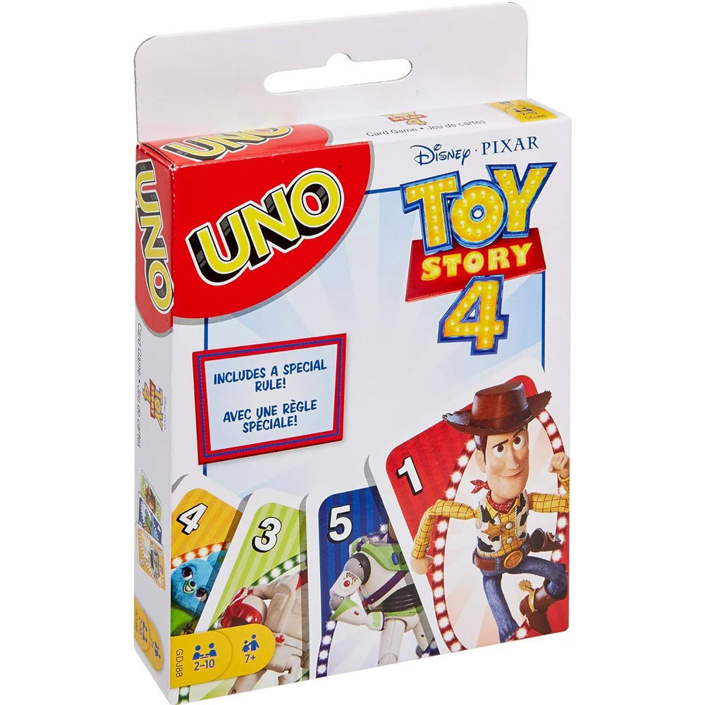 Mattel Games UNO Toy Story 4 Family Funny Entertainment Board Game Fun Playing Cards Gift Box Uno Ca