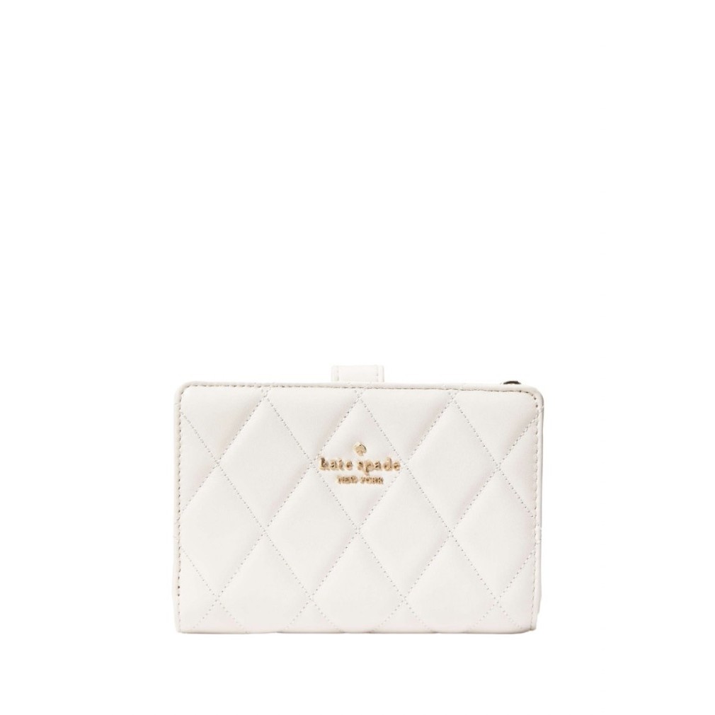 KATE SPADE Carey Medium Compact Bifold Wallet Parchment