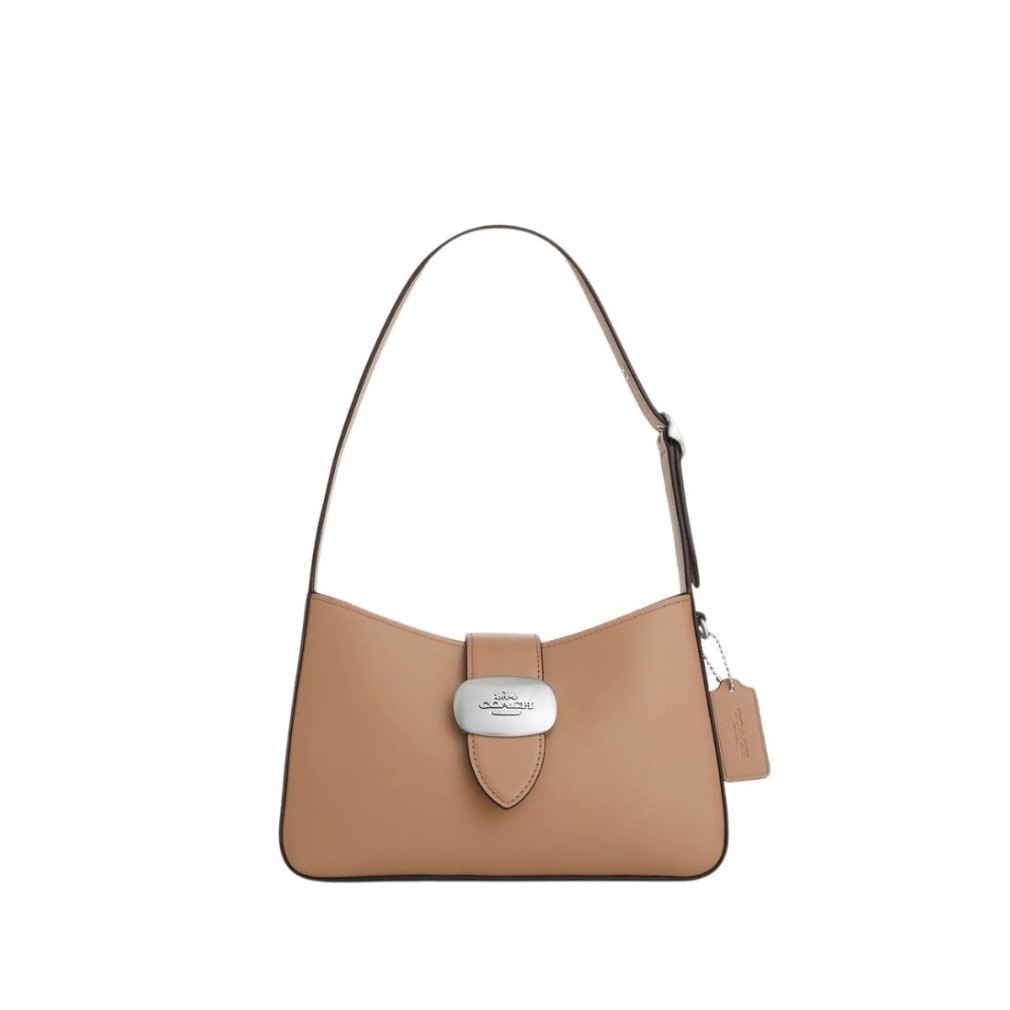 COACH Eliza Shoulder Bag Silver Taupe