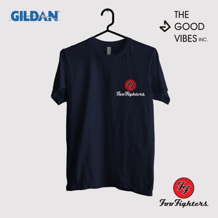 Kaos Band Foo Fighters Original Gildan - Logo Small