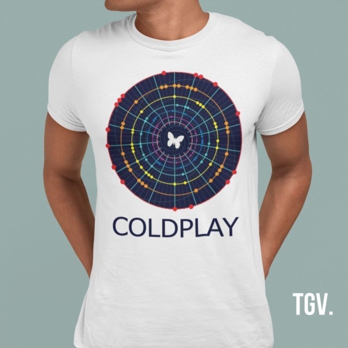 Kaos Band Coldplay Original Gildan - Butterfly