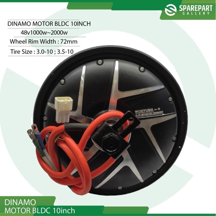 DINAMO BLDC 10INCH 48V 1000W-2000W ELECTRIC SCOOTER HUB MOTOR RING10" BEST QUALITY