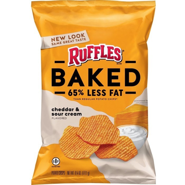 

Orea - Ruffles Baked Cheddar & Sour Cream 177 Gr (6.25 Oz) - Keripik Kentang