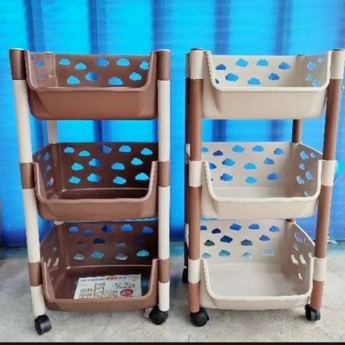 Rak Plastik 3Susun/Rak Buku/Rak Boneka