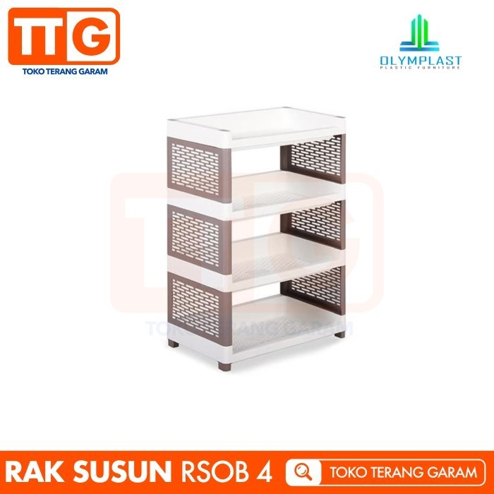 Olymplast Rak Plastik Serbaguna Besar Dapur Toilet Rsob Big 4 Susun