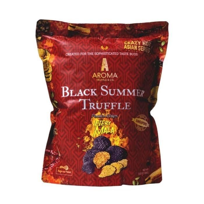 

Aroma Black Truffle Potato Chips Fiery Mala - Keripik Kentang Pedas 093