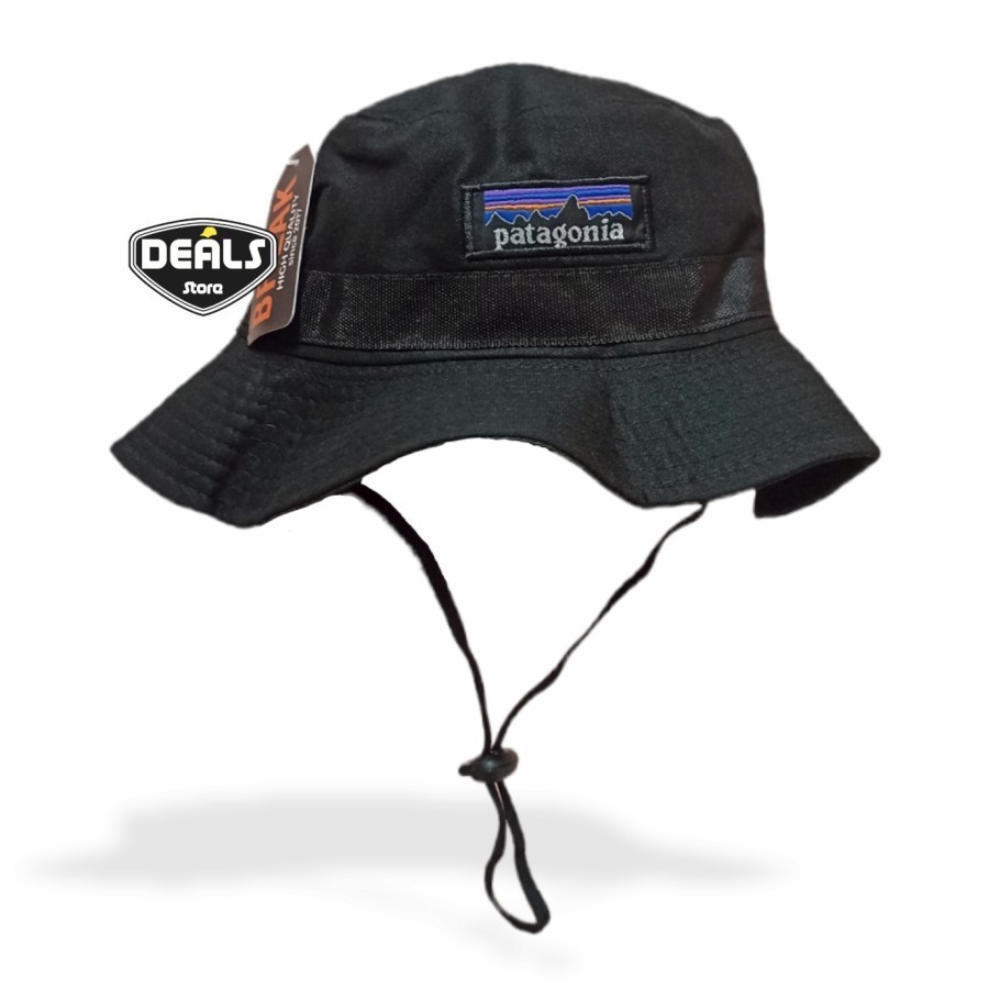TOPI RIMBA TOPI GUNUNG TOPI BUCKET HAT PRIA WANITA - Hitam