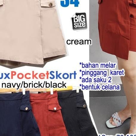 Sz 34, Deux Poet Skort, Rok Celana Jumbo, Rok Celana Big Size Wanita