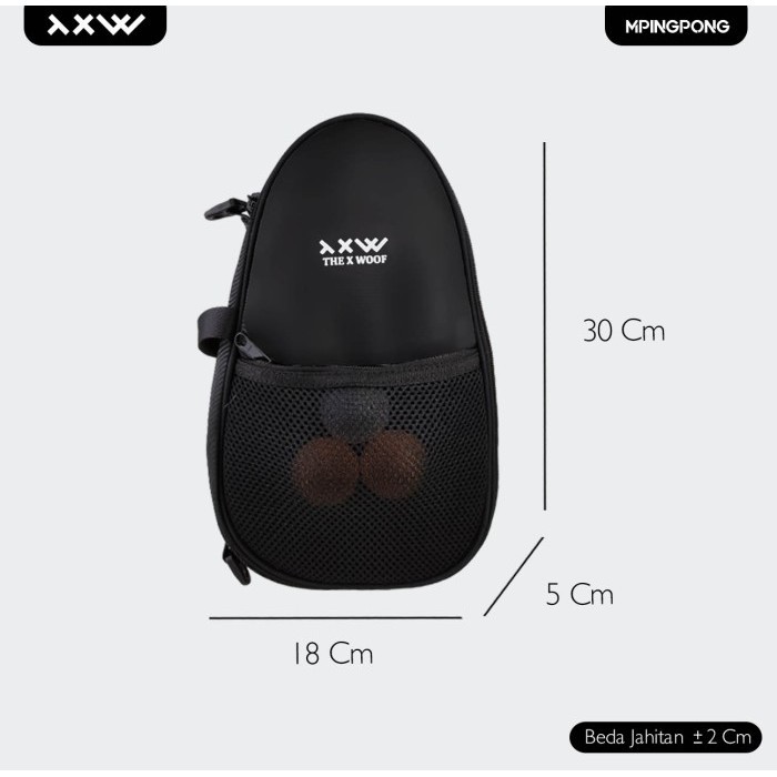 Tas Pingpong Tenis Meja 2 Bet Bat Raket The X Woof Mpingpong