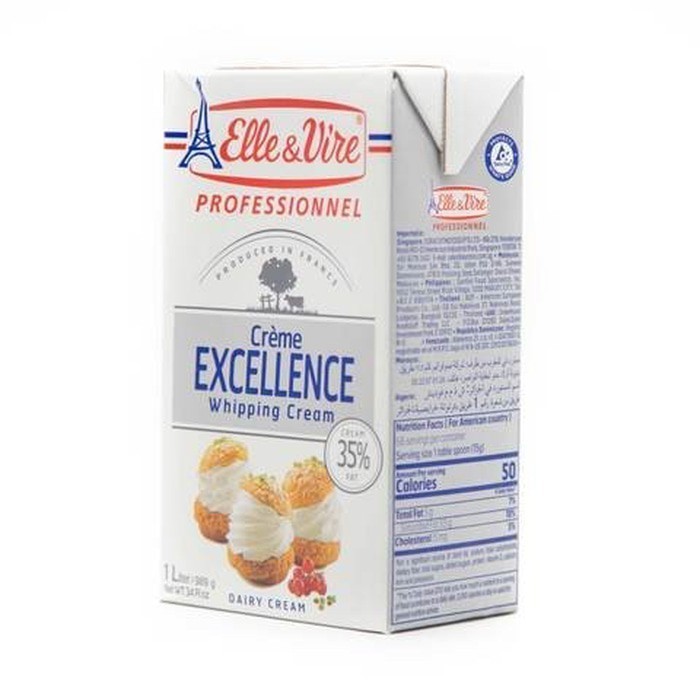 

Whipping Cream Elle & Vire 1 Liter Whipped Cream Whip Cream Cair