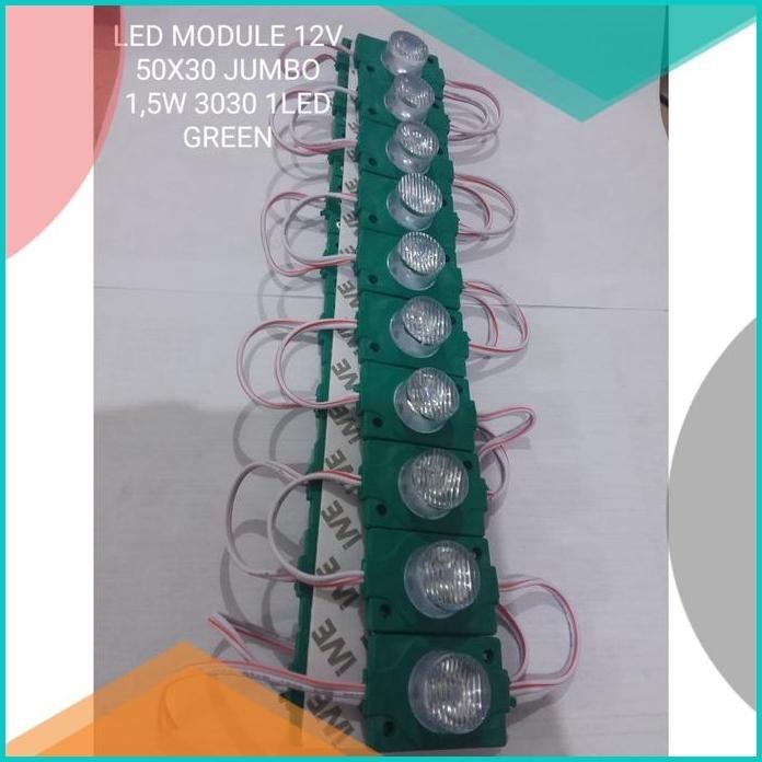 710072 LED Module 12V 50*30 JUMBO 1.5W-3030-1LED Green 19F3B2024 limit