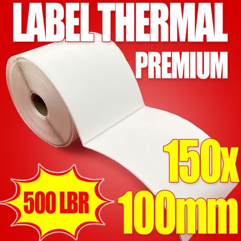 

wwr-76 Label Thermal 100x150mm Roll / Sticker Label Barcode Isi 500pcs Premium Original