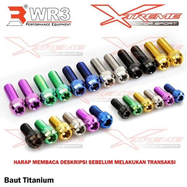 Baut Kaliper Titanium Wr3 Untuk Breket Brembo Depan Dan Belakang