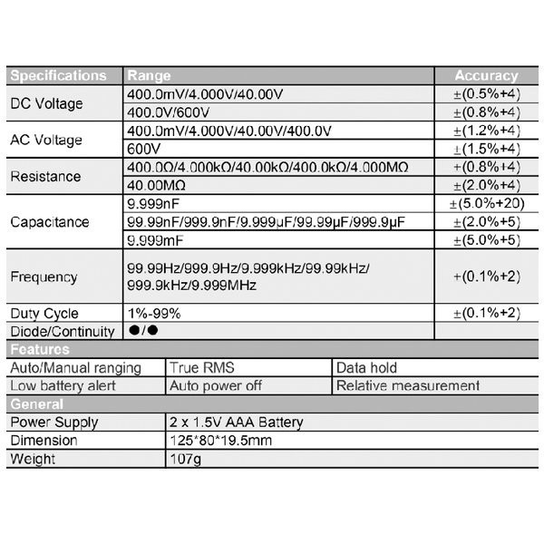 Avometer Digital Zotek Vc921 Multitester Digital Vc921 Original