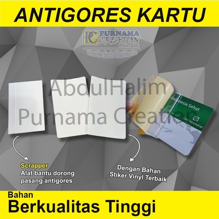 

Sticker ANTIGORES Anti Gores Kartu Stiker Transparan BERKUALITAS