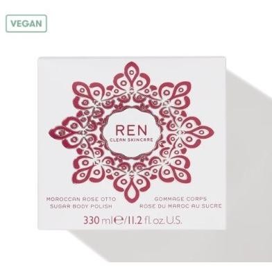 REN Clean Skincare Moroccan Rose Otto Sugar Body Polish Scrub ___maxie
