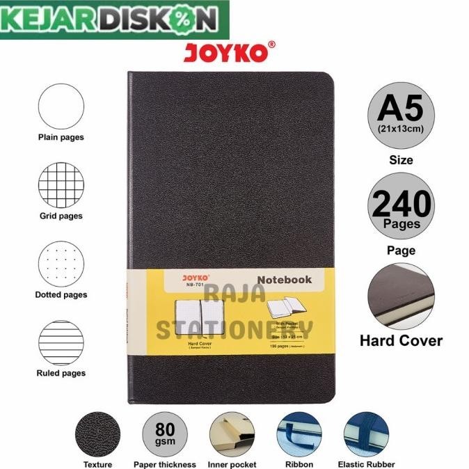 

Joyko Notebook Diary A5 Hard Cover / Buku Jurnal Joyko A5 Titik Garis