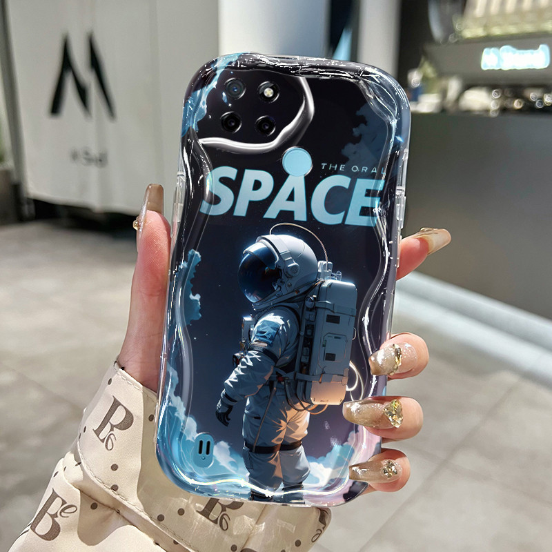 Casing Hp Realme C21Y Realme C25Y Case Astronot NASA imut pola pasangan Kesing ponsel baru Softcase 