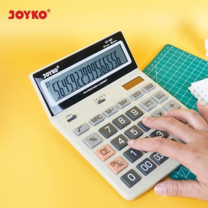 

Joyko Cc 50 Check & Correct Calculator - Kalkulator Meja Spt Sdc-8780